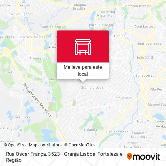 Rua Oscar França, 3523 - Granja Lisboa mapa