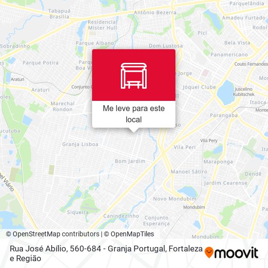 Rua José Abílio, 560-684 - Granja Portugal mapa