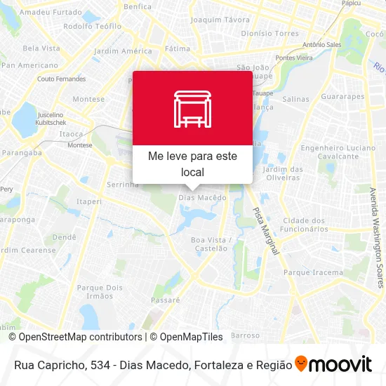 Rua Capricho, 534 - Dias Macedo mapa