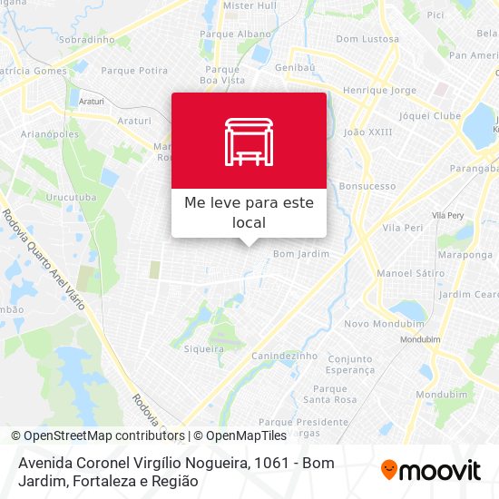 Avenida Coronel Virgílio Nogueira, 1061 - Bom Jardim mapa