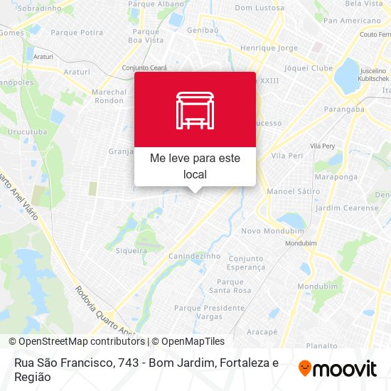 Rua São Francisco, 743 - Bom Jardim mapa