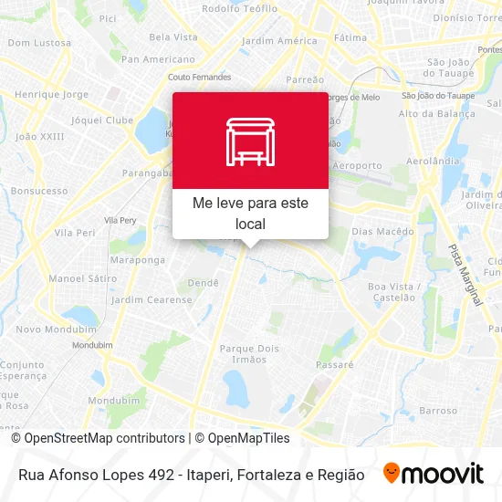 Rua Afonso Lopes 492 - Itaperi mapa