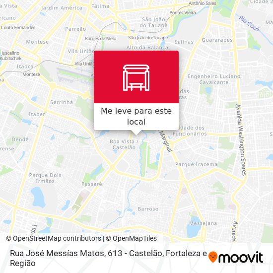 Rua José Messías Matos, 613 - Castelão mapa