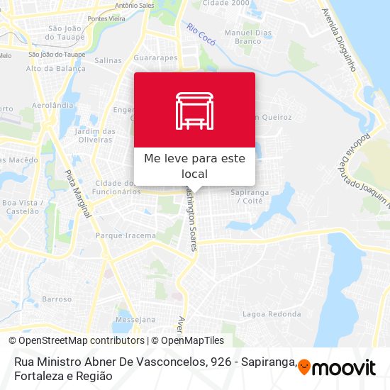 Rua Ministro Abner De Vasconcelos, 926 - Sapiranga mapa