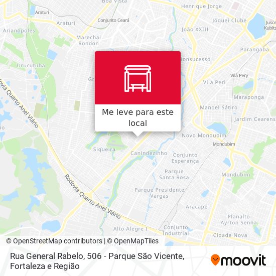 Rua General Rabelo, 506 - Parque São Vicente mapa