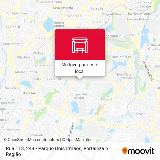 Rua 113, 249 - Parque Dois Irmãos mapa