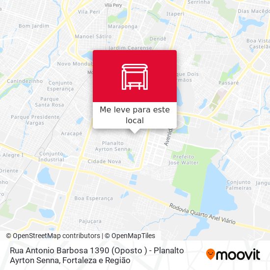 Rua Antonio Barbosa 1390 (Oposto ) - Planalto Ayrton Senna mapa