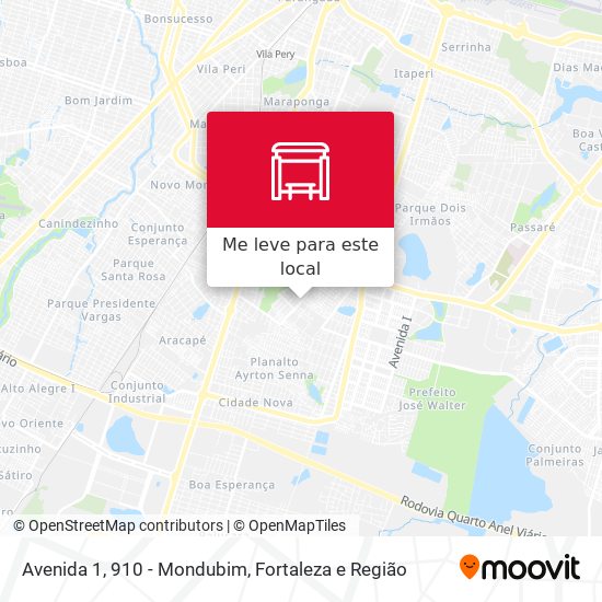 Avenida 1, 910 - Mondubim mapa