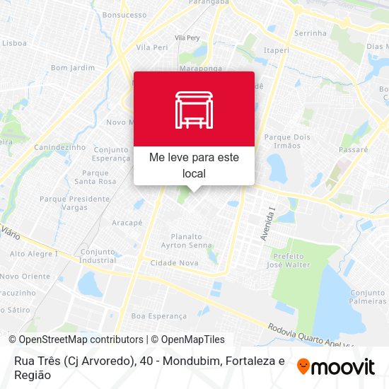 Rua Três (Cj Arvoredo), 40 - Mondubim mapa