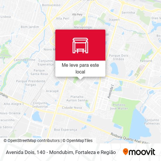 Avenida Dois, 140 - Mondubim mapa