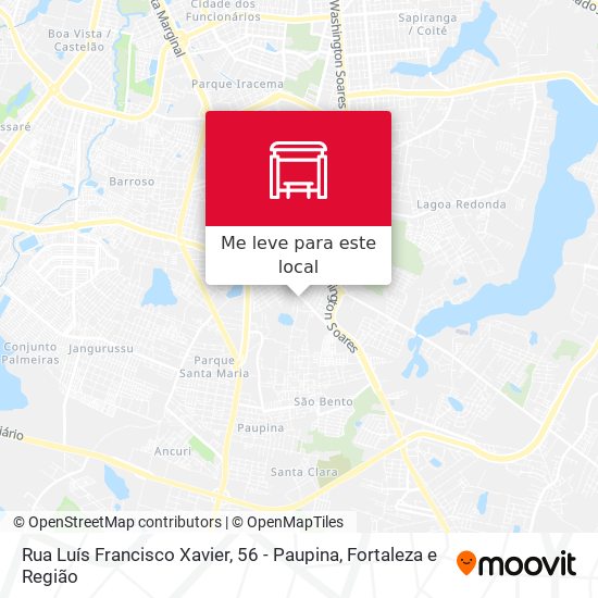 Rua Luís Francisco Xavier, 56 - Paupina mapa