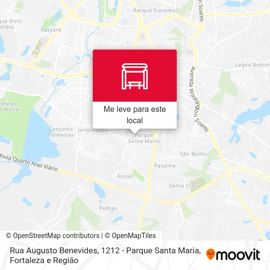 Rua Augusto Benevides, 1212 - Parque Santa Maria mapa