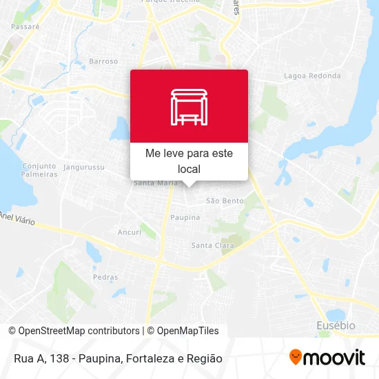 Rua A, 138 - Paupina mapa