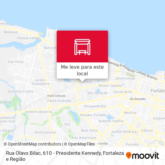 Rua Olavo Bilac, 610 - Presidente Kennedy mapa