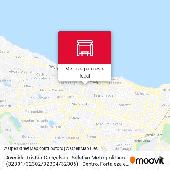 Avenida Tristão Gonçalves | Seletivo Metropolitano (32301 / 32302 / 32304 / 32306) - Centro mapa