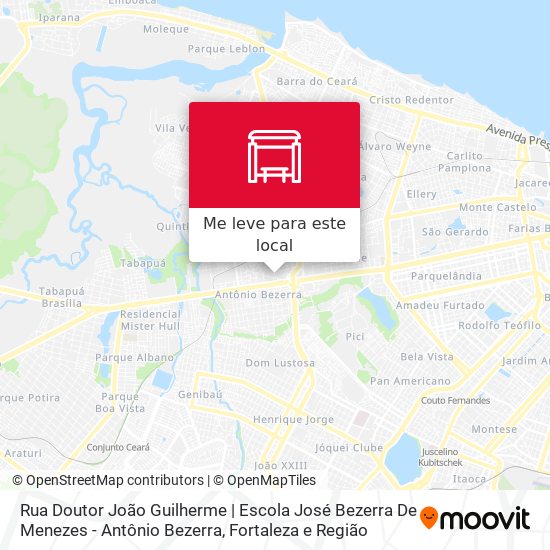 Rua Doutor João Guilherme | Escola José Bezerra De Menezes - Antônio Bezerra mapa