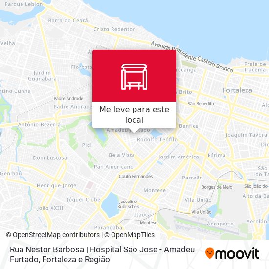 Rua Nestor Barbosa | Hospital São José - Amadeu Furtado mapa