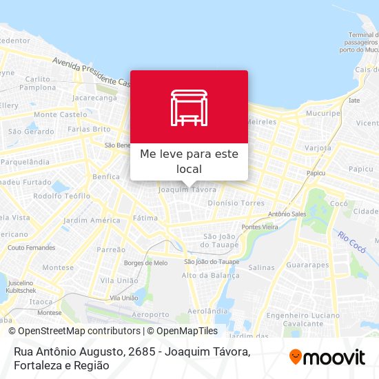 Rua Antônio Augusto, 2685 - Joaquim Távora mapa