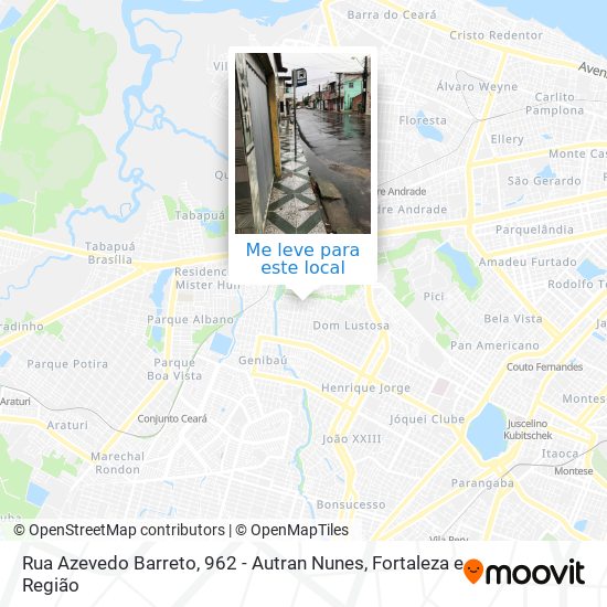 Rua Azevedo Barreto, 962 - Autran Nunes mapa