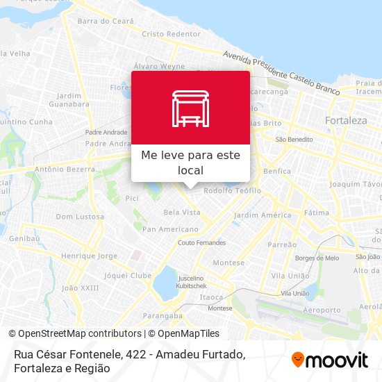 Rua César Fontenele, 422 - Amadeu Furtado mapa