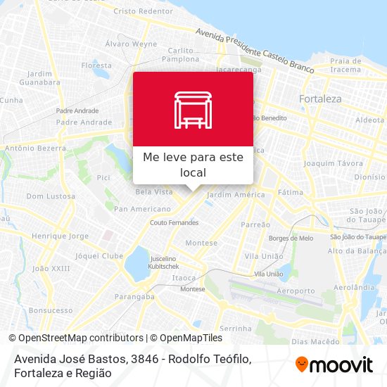 Avenida José Bastos, 3846 - Rodolfo Teófilo mapa