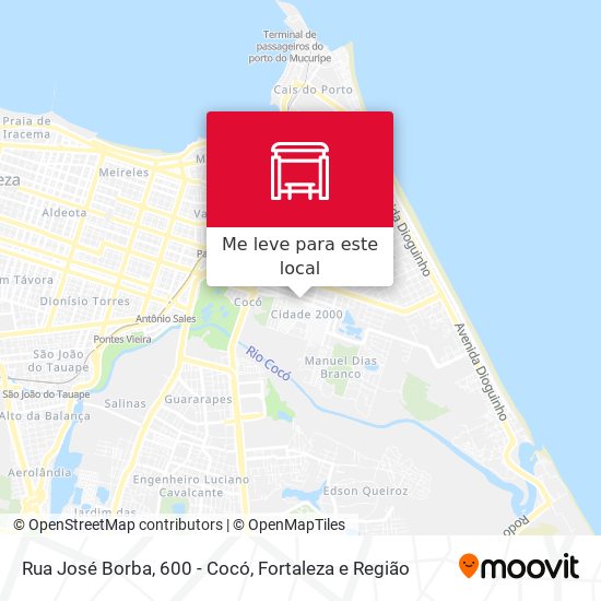 Rua José Borba, 600 - Cocó mapa