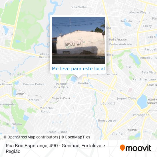 Rua Boa Esperança, 490 - Genibaú mapa