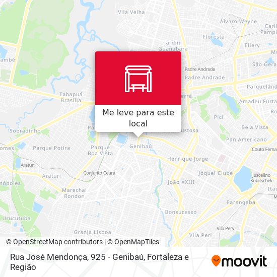 Rua José Mendonça, 925 - Genibaú mapa