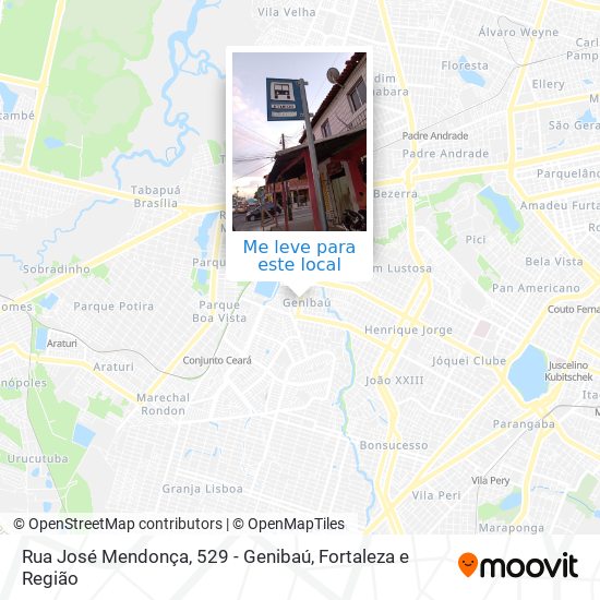 Rua José Mendonça, 529 - Genibaú mapa