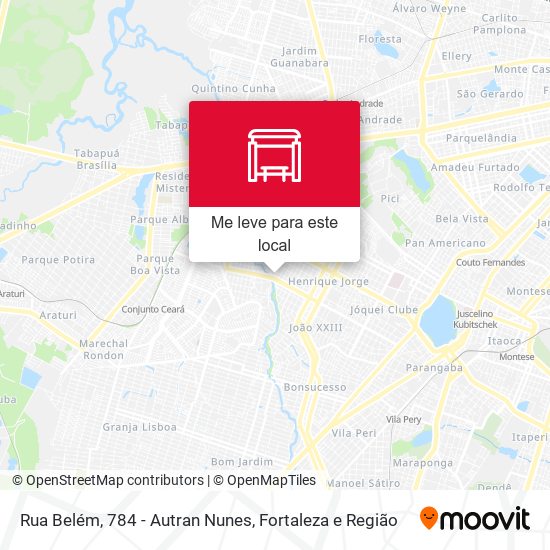 Rua Belém, 784 - Autran Nunes mapa