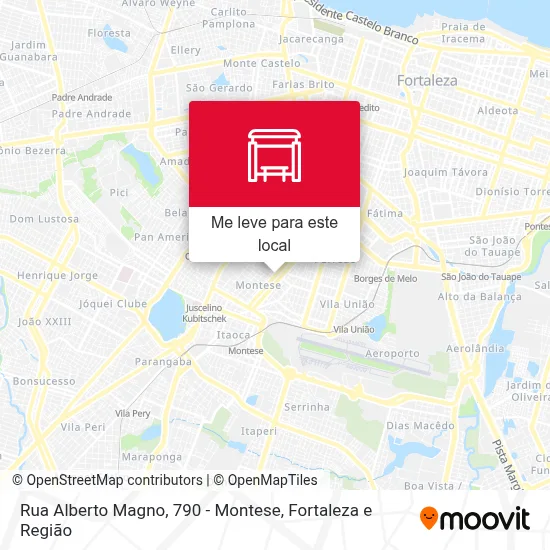 Rua Alberto Magno, 790 - Montese mapa