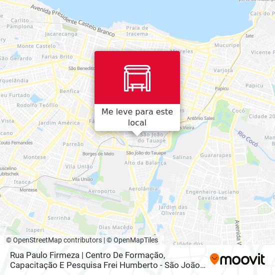 Rua Paulo Firmeza | Centro De Formação, Capacitação E Pesquisa Frei Humberto - São João Do Tauape mapa