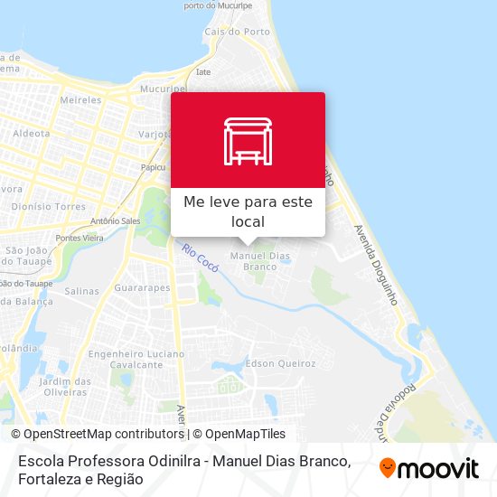 Escola Professora Odinilra - Manuel Dias Branco mapa