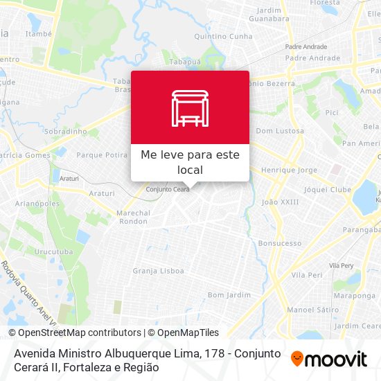 Avenida Ministro Albuquerque Lima, 178 - Conjunto Cerará II mapa