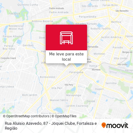 Rua Aluísio Azevedo, 87 - Jóquei Clube mapa