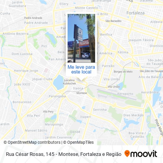 Rua César Rosas, 145 - Montese mapa