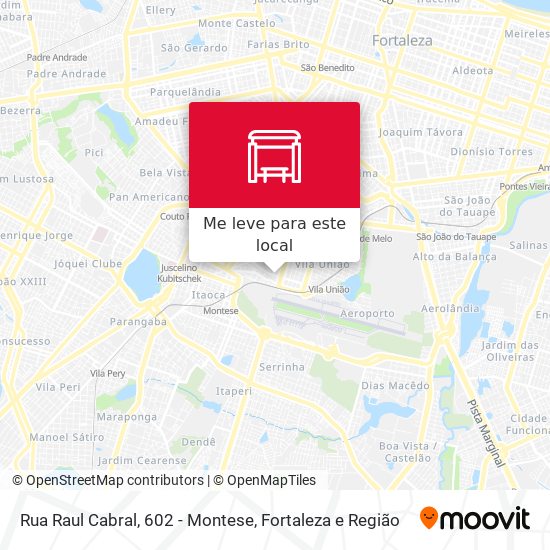 Rua Raul Cabral, 602 - Montese mapa