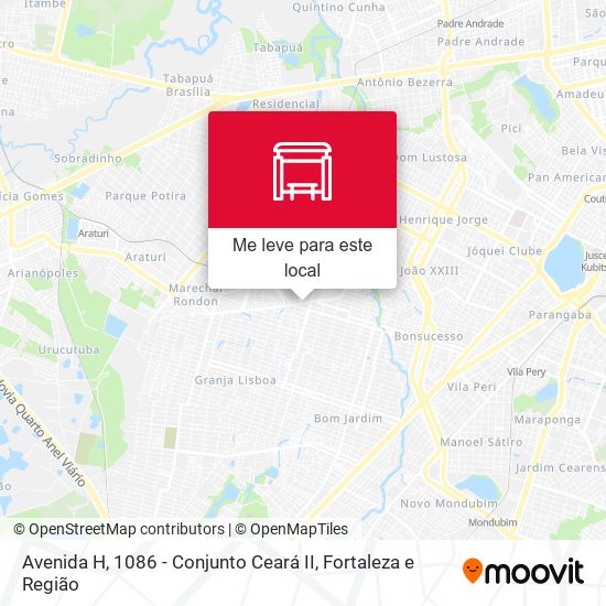 Avenida H, 1086 - Conjunto Ceará II mapa