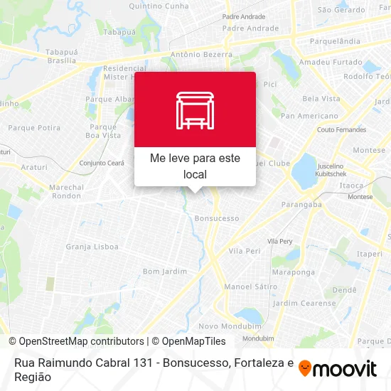 Rua Raimundo Cabral 131 - Bonsucesso mapa