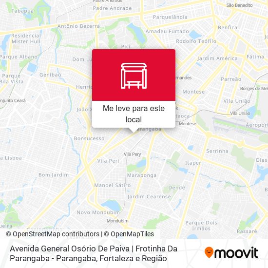 Avenida General Osório De Paiva | Frotinha Da Parangaba - Parangaba mapa