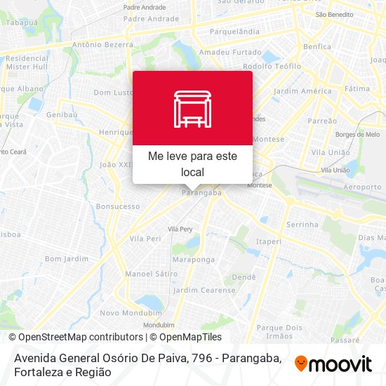 Avenida General Osório De Paiva, 796 - Parangaba mapa
