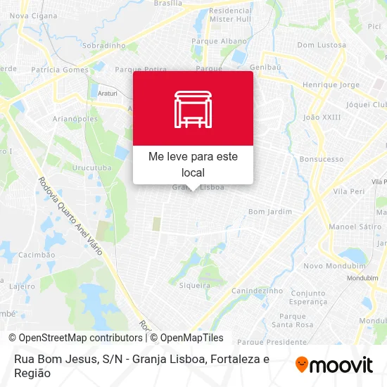 Rua Bom Jesus, S / N - Granja Lisboa mapa