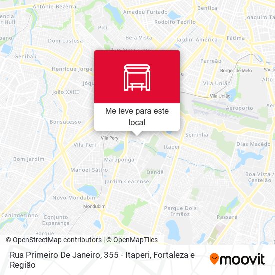 Rua Primeiro De Janeiro, 355 - Itaperi mapa
