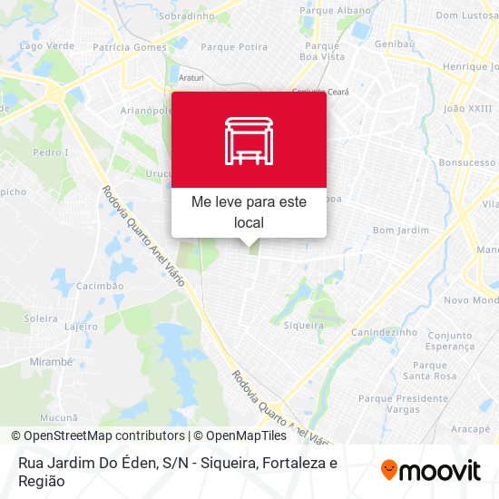 Rua Jardim Do Éden, S / N - Siqueira mapa