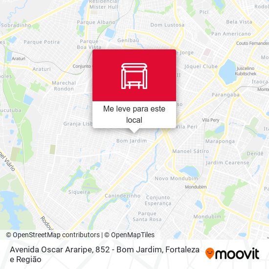 Avenida Oscar Araripe, 852 - Bom Jardim mapa