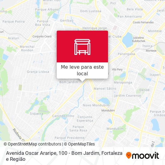 Avenida Oscar Araripe, 100 - Bom Jardim mapa
