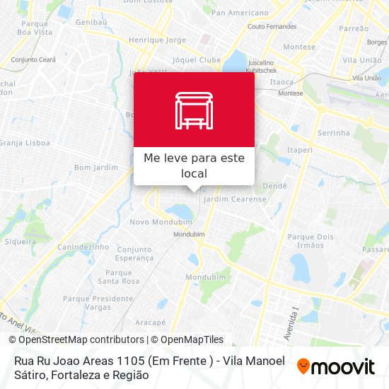 Rua Ru  Joao Areas 1105 (Em Frente ) - Vila Manoel Sátiro mapa