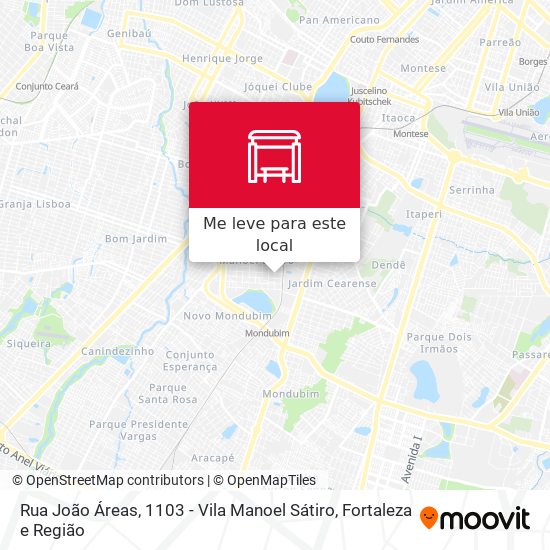 Rua João Áreas, 1103 - Vila Manoel Sátiro mapa