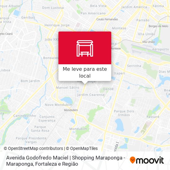 Avenida Godofredo Maciel | Shopping Maraponga - Maraponga mapa