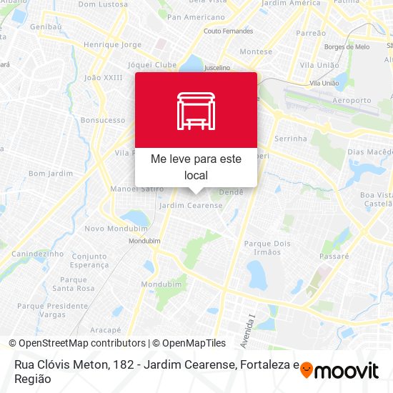 Rua Clóvis Meton, 182 - Jardim Cearense mapa